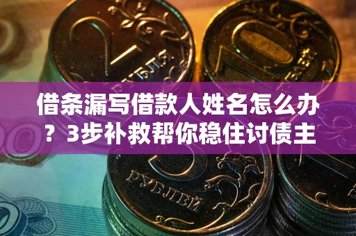 北京借条漏写借款人姓名怎么办？3步补救帮你稳住讨债主动权