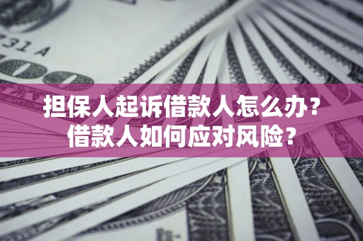 北京担保人起诉借款人怎么办？借款人如何应对风险？